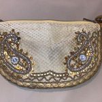 Potli Evening Clutch Vintage Gold & White Beaded With Intricate Accents Photo 6