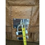 Guess Vintage 80s Large Ostrich Embossed Satchel Handbag Brown Large Lock Detail Photo 11