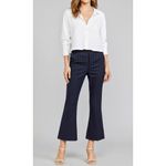 FAVORITE DAUGHTER Phoebe Flared Pants, Navy Pinstripe, 14 (US) Blue Photo 1