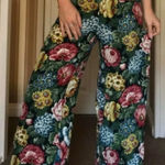 ZARA  Multicolor Floral‎ Wide-Leg Pants Size M Photo 0