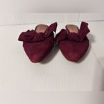 Madewell burgundy pointy toe bow slide mules shoes size 7.5 Photo 3