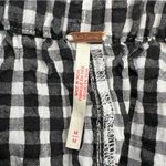 Free People  Preppy Gingham Pants black white sz M Photo 4