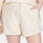 All In Motion French Terry Cotton Shorts Ivory 5” Women’s Plus 3X XXXL 24-26 Photo 0