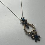 J.Crew  Mixed Crystal Hoop Pendant Necklace Photo 0