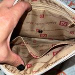 Stone Mountain  crossbody creme blue with tan straps removable also wrist strap Photo 6