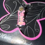 Cherish Charms Cool Conversers High Top Shoes Pink Charm Bracelet NEW NWT Silver Photo 2