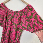 Velvet By Graham & Spencer MADILYN Printed Cotton Gauze Puff Sleeve Midi Dress L Pink Size L Photo 1