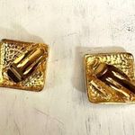 Dotty Smith black and gold tone square clip on earrings Photo 5