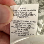 Lucky Brand  | Small | Gray Beaded Floral Peasant Top Semi-Sheer with Neck Tie Photo 5