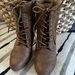 Boutique Brown Suede Booties Photo 4