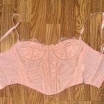 PacSun Ryan Destiny  Corset Lace Trim Mesh Top Photo 0