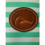 Dooney & Bourke  Striped Nylon Sullivan Shopper Tote In Mint green, White, & Blue Photo 4