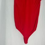 Bebe bodysuit short sleeve v neck silk coral party XS NWOT Photo 5