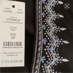 White House | Black Market 10 Romper Shorts WHBM Boho Embroidered Tassel Kimono Photo 1