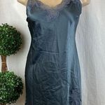 Victoria's Secret Victoria’s Secret Gray Satin & Lace Bodice Trim Short Sleep Dress M Photo 0