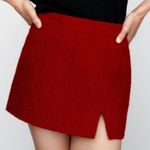 ZARA Red mini skirt with size slit from . brand new with tags tweed skirt size xs Photo 5