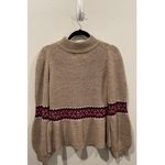 Dear John Felicia Peplum Tan Long Sleeve Fall Sweater Photo 6