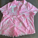 Lilly Pulitzer NWT  Glisten in the Sun Pajamas top and bottoms size XL Photo 2