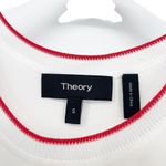 Theory  Lewie Silk Tank Top Ivory & Tomato Trim Size Small Photo 6