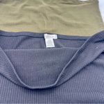 Bozzolo  Olive and Black Ribbed Crop Tops (1) Photo 2