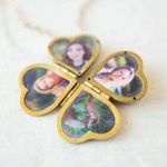 Love Locket Heart Shaped Locket Necklace 4-layer Photo Necklace Jewelry - Gift Photo 1