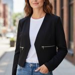 Guess New  Black Women's Blazer with Silver Accents. Photo 0