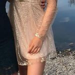 Hello Molly Gold glitter mini dress Photo 0