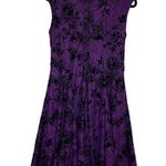 Danny & Nicole Floral Lace Velvet Fit & Flare Dress Purple Black Halloween 8 Photo 14