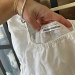 Reformation Jerri Linen Dress square neck mini white long sleeve puff a-line Photo 2