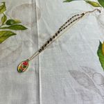 Novelty Rose Layered Choker Necklace Stained Glass Window Floral Fun Necklace Red Photo 4