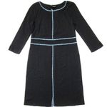Ming Wang NWT Mosaic Trim Knit Dress in Black XS Photo 0