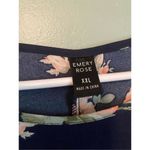 Emery Rose Floral Ruffle Sleeve Short Sleeve Dress XXL NWOT Blue Photo 3