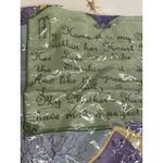 Vtg April Cornell Scarf Chiffon Blue Floral Mother Poem 56" x 13" Cottage New Photo 2