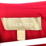 Talbots  Size 8 Petites Red Short Sleeve‎ Dress Midi Length Zip Up Rear Fitted Photo 3