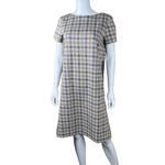 J.Jill Women's Short Sleeve Plaid Sheath Dress Small Tall Photo 3