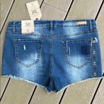 True Craft Super Soft Stretch Jean Cutoff Shorts Tru Craft Distressed Denim Womens 15 New Photo 3