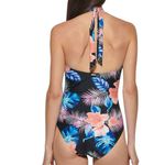 DKNY Swimsuit Tropical One Piece Halter XL New Photo 4