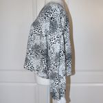 Joie  Jeyne Black & White Animal Leopard Print Sweatshirt Photo 2