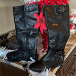 Black Full Length Boots Womens 7.5 Excellent condition Photo 0
