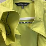 Ming Wang  Womens L Jacket Green Coat Open Front 3/4 Sleeves Back Adjustable Belt Photo 7