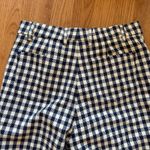 Ami Paris Gingham Check Cropped Wool Trouser Pants Blue Size 8 Photo 5
