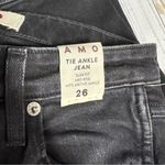 AMO Tie Ankle Jeans Size 26 Black Magic Photo 4