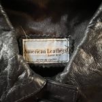 American Leathers Buenos Aires Genuine Leather Jacket Black XL Button Front Coat Photo 5
