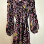 Anthropologie By Tunisian Tunic Paisley Vibrant Boho Smocked Collar. Photo 3