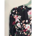 Equipment Femme Revolve‎ Black Floral Silk Sola Top Sz S $325 Photo 7