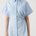 NWT Abercrombie & Fitch Baby Blue Pastel Shirt Dress Summer Lightweight XL Photo 0