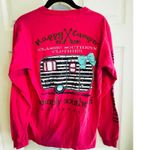 Simply Southern Pink Long Sleeve Happy Camper T-Shirt Women's Small Cotton Photo 1