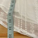 Mystree Womens Peasant Embroidered Chiffon Sheer Blouse Ivory Size Small Photo 4