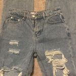 Adika  High-Rise Ripped Jeans Light Wash Straight Leg Photo 0