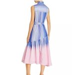Derek Lam Derek 10 Lam Crosby Dress Size 6 Pink Blue Dip-Dye Ombré Midi Shirtdress Preppy Photo 1